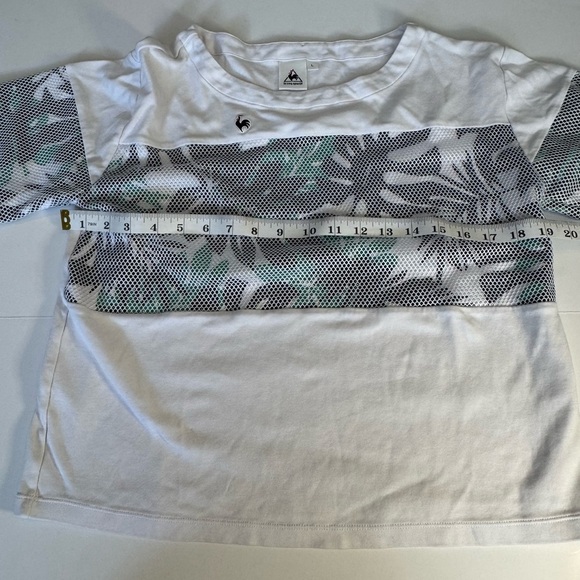 Le Coq Sportif  cropped shirt woman’s large - Picture 10 of 10